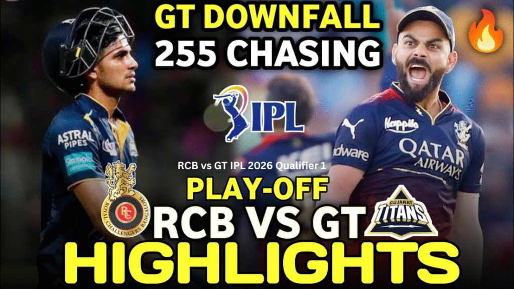 RCB vs GT IPL 2026 Qualifier 1: RCB Thrash Gujarat Titans by 92 Runs to Reach Final! Full Scorecard & Highlights