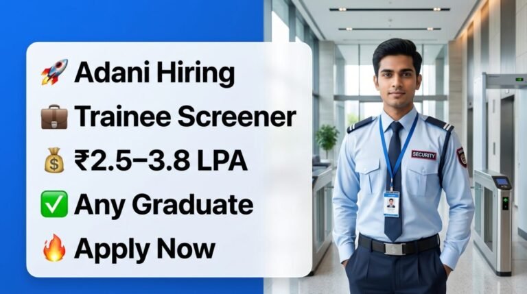 Adani Hiring Trainee Screener