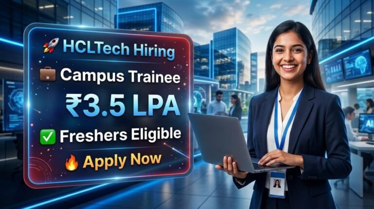 HCLTech Hiring Campus Trainee